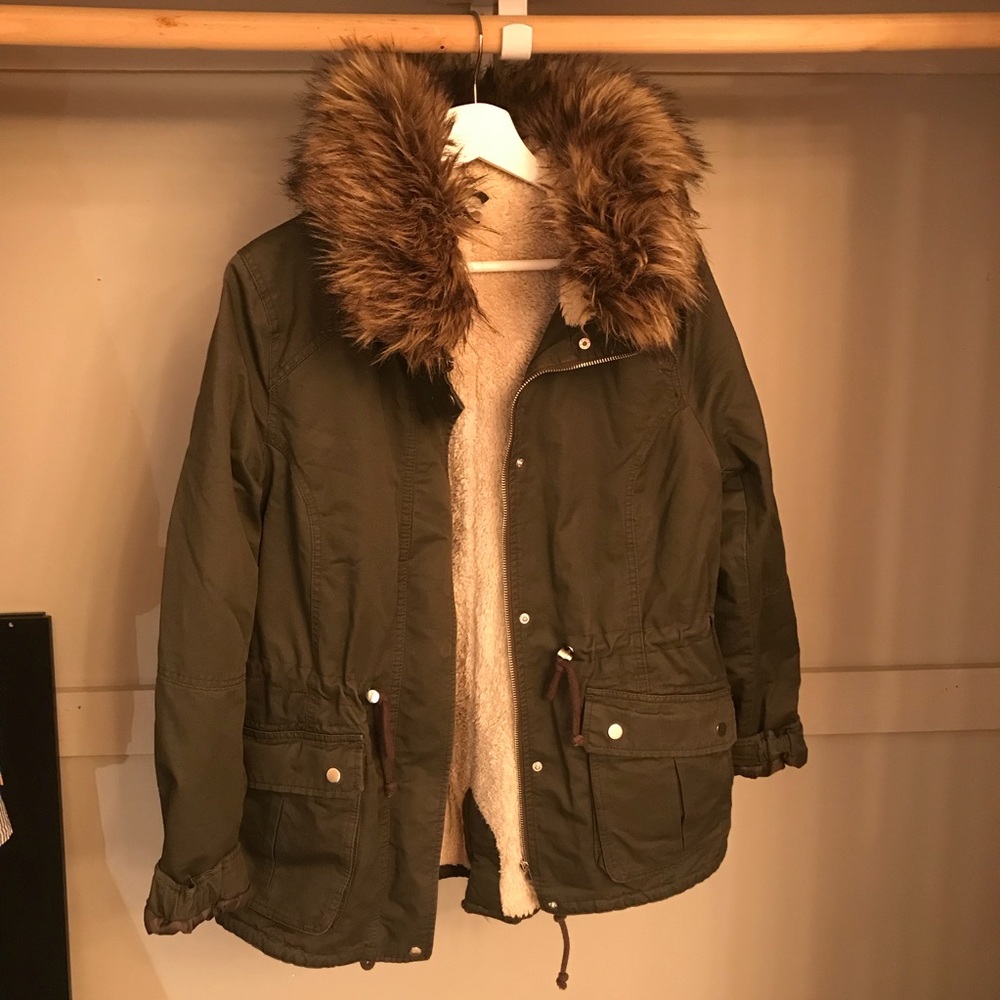 H&M Parka with Fur Hood